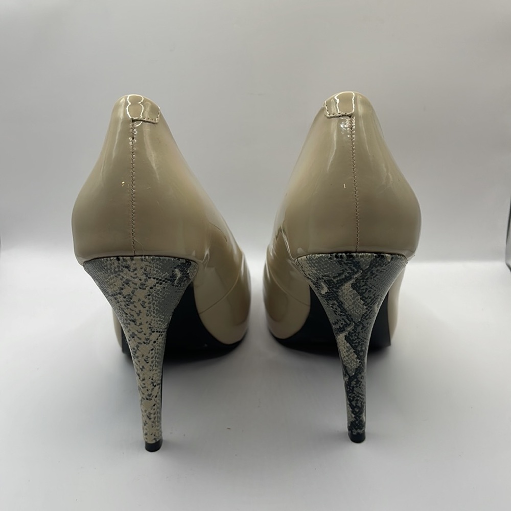 NWOT- Jessica Simpson Amandax open toe snake print Heels - Picture 3 of 13